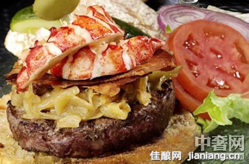 神户牛肉加缅因州龙虾汉堡