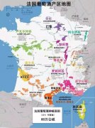 一张图看清法国12大葡萄酒产区